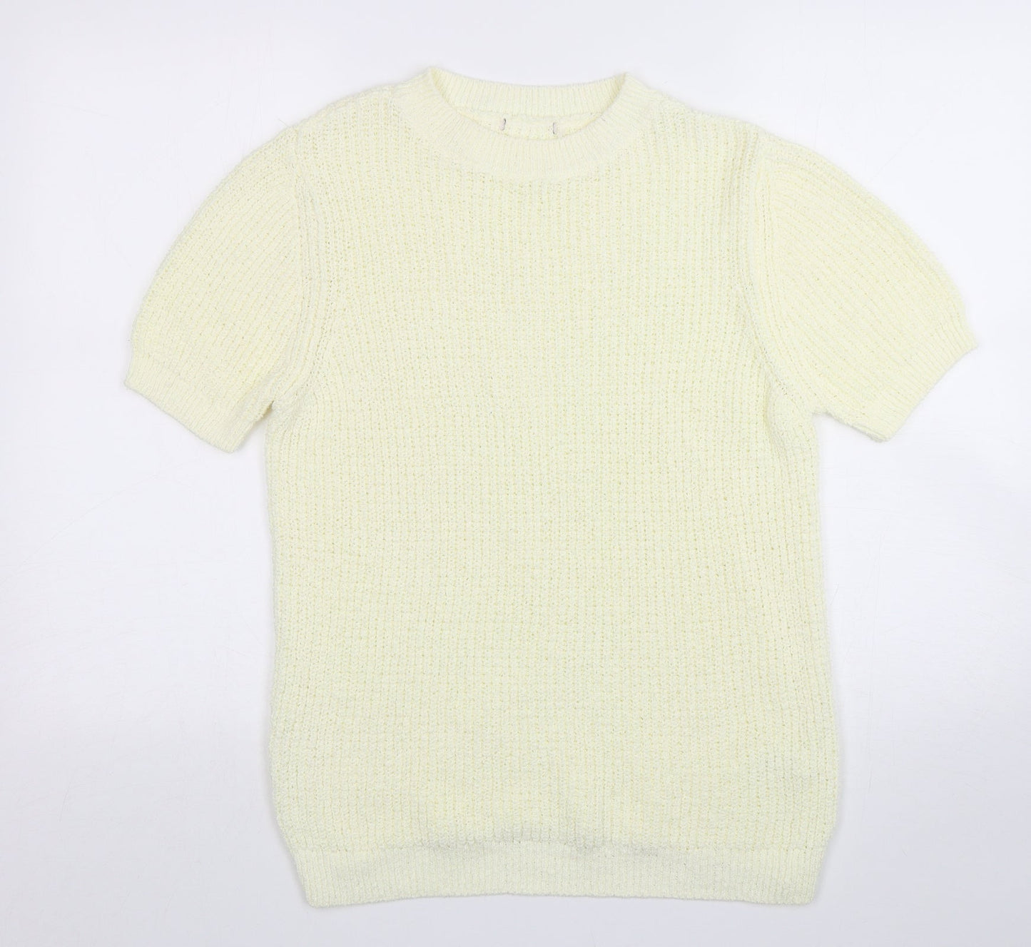 TU Womens Beige Round Neck  Cotton Pullover Jumper Size 14