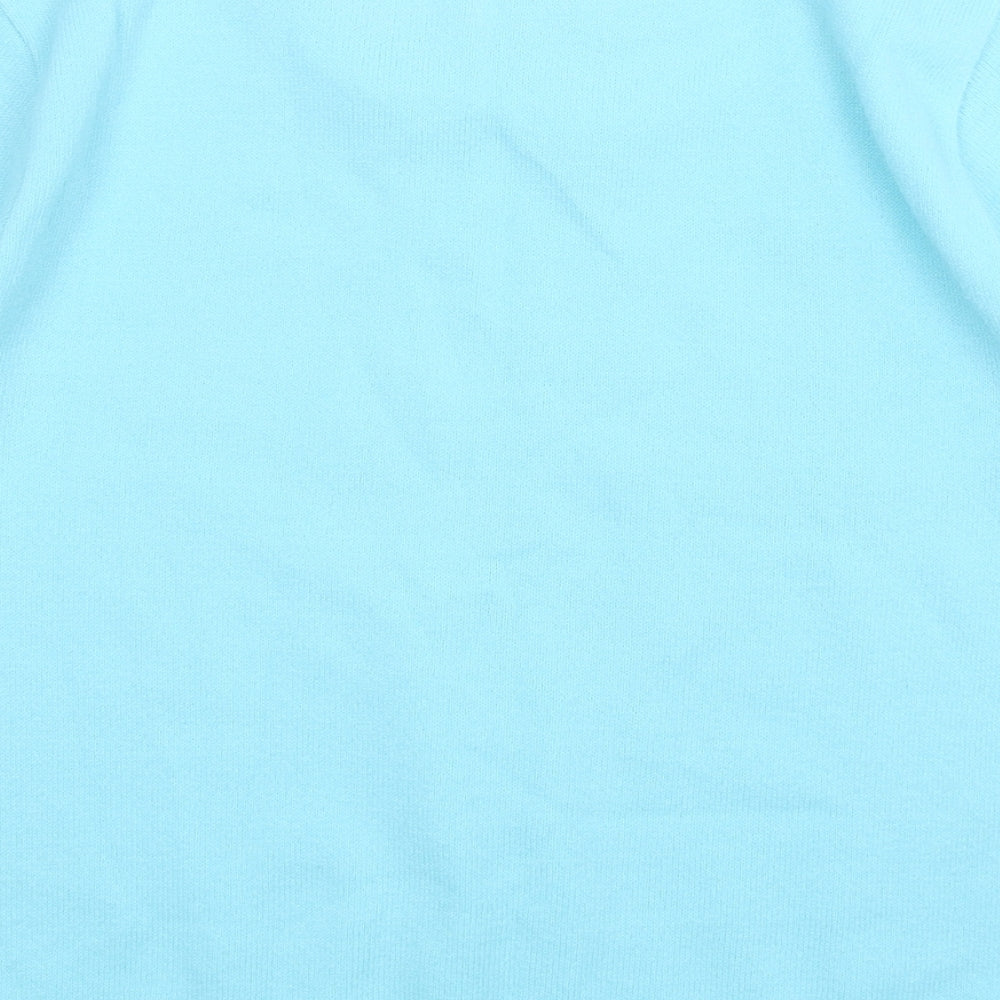 Envy Womens Blue Round Neck  Acrylic Pullover Jumper Size M