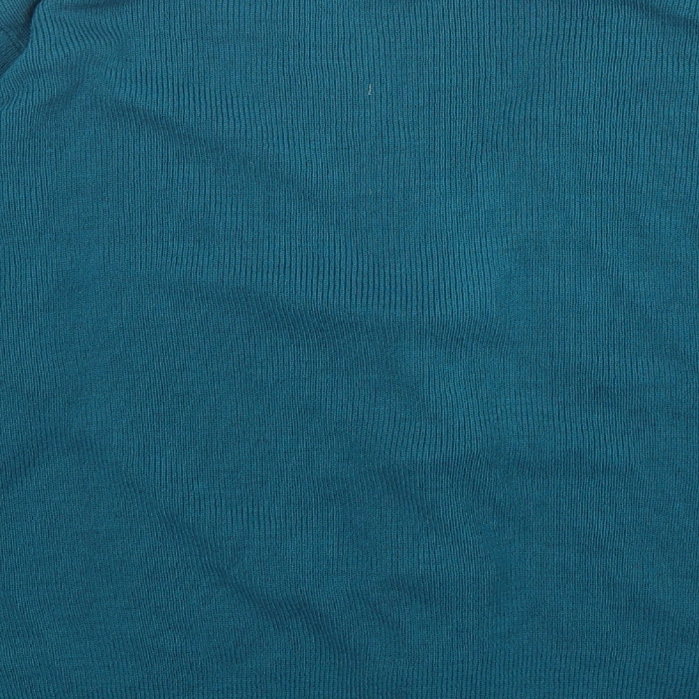 Amalina Womens Green V-Neck  Acrylic Cardigan Jumper Size 12