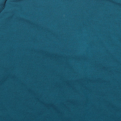 Amalina Womens Green V-Neck  Acrylic Cardigan Jumper Size 12