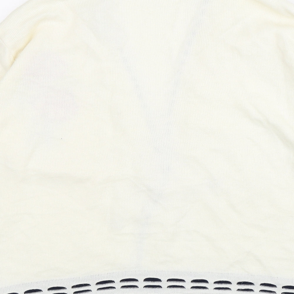Womens UK Size M Pure & Natural Beige Cardigan Jumper