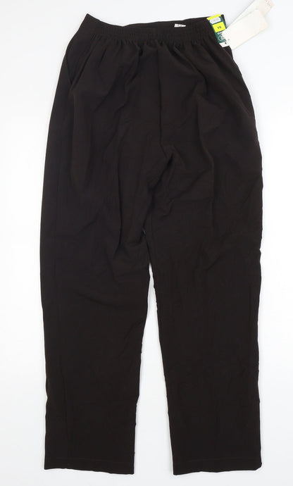 Preworn Mens Black  Polyester Trousers  Size 16 L29 in Regular