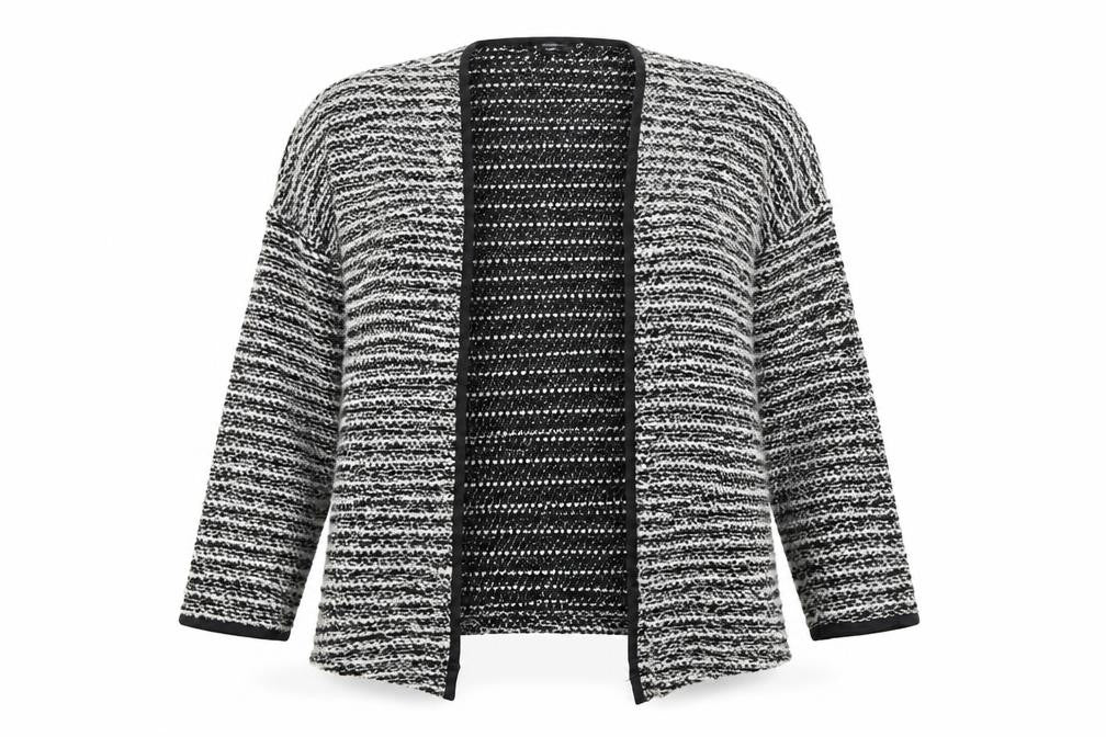 Front view of Divided by H&M women’s multicoloured v-neck polyester cardigan jumper, size S