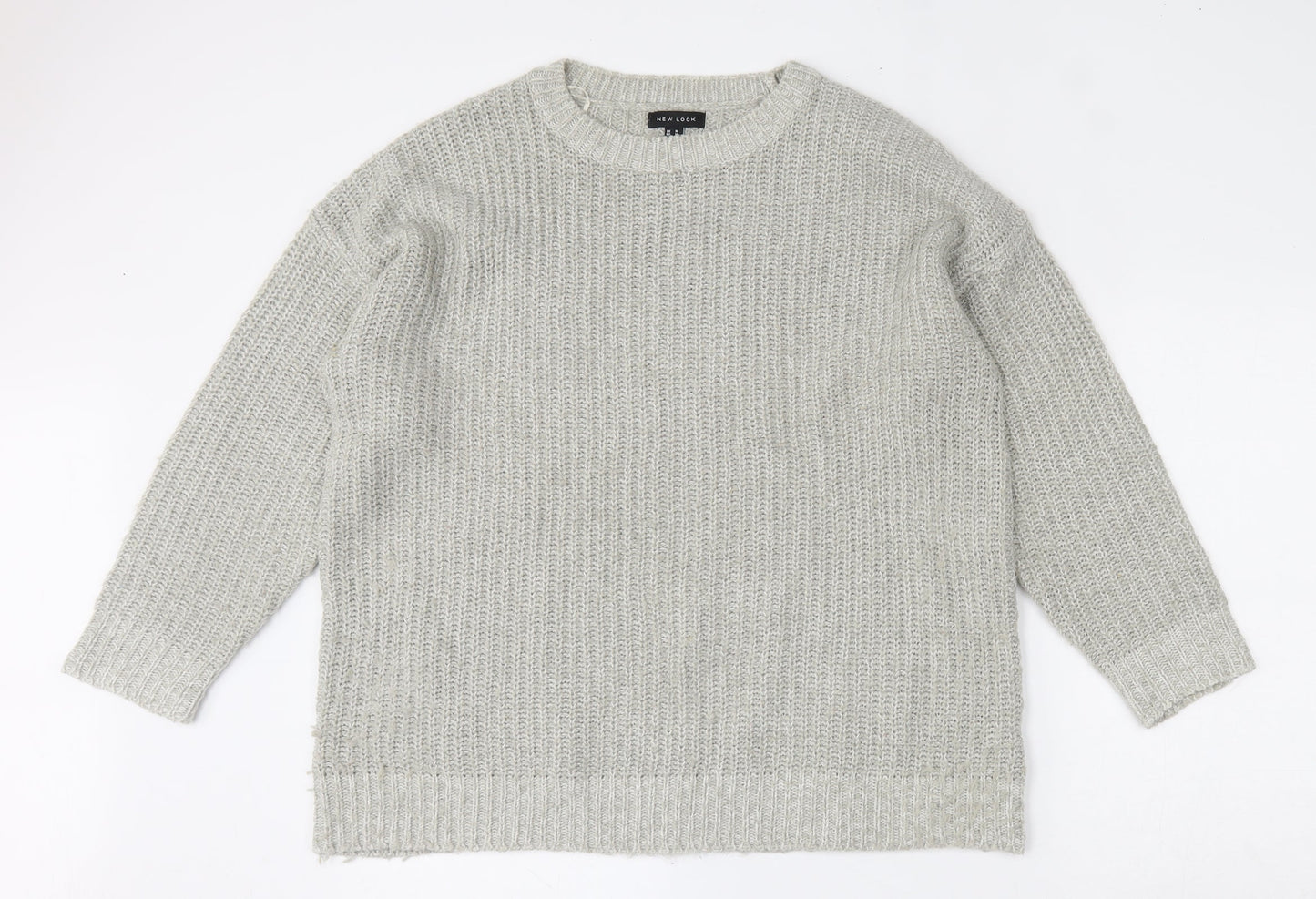 Womens UK Size M New Look Grey Pullover Jumper