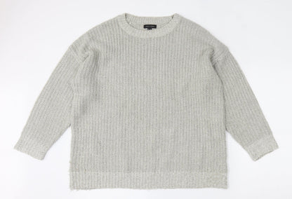 Womens UK Size M New Look Grey Pullover Jumper