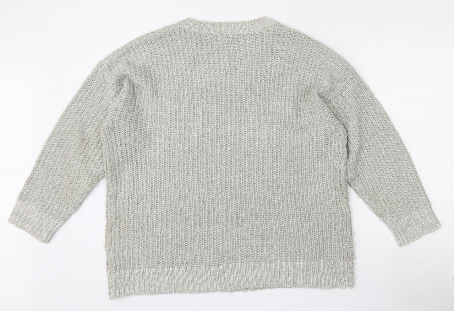 Womens UK Size M New Look Grey Pullover Jumper