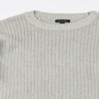 Womens UK Size M New Look Grey Pullover Jumper