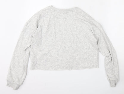 George Girls Grey  Cotton Pullover Sweatshirt Size 13-14 Years