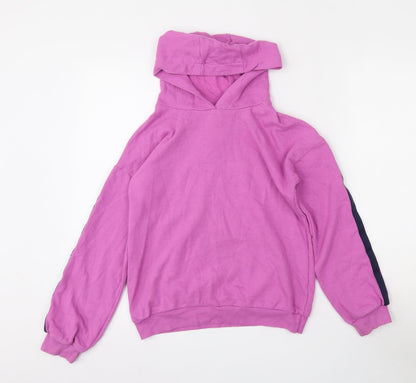 TU Girls Pink  Cotton Pullover Hoodie Size 11 Years