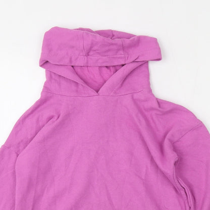 TU Girls Pink  Cotton Pullover Hoodie Size 11 Years