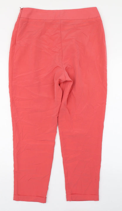 Aphorism Womens Pink  Polyester Carrot Trousers Size M L26 in Regular Zip