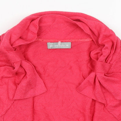 Womens UK Size 16 Per Una Pink Cardigan Jumper