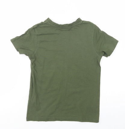 George Girls Green  Cotton Pullover T-Shirt Size 7-8 Years Crew Neck Pullover - Never Stop