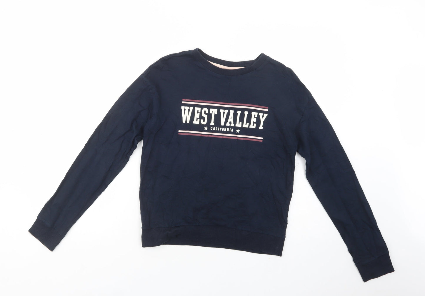 H&M Womens Blue  Cotton Pullover Sweatshirt Size XS  Pullover