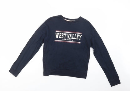 H&M Womens Blue  Cotton Pullover Sweatshirt Size XS  Pullover