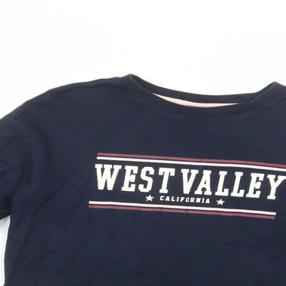 H&M Womens Blue  Cotton Pullover Sweatshirt Size XS  Pullover