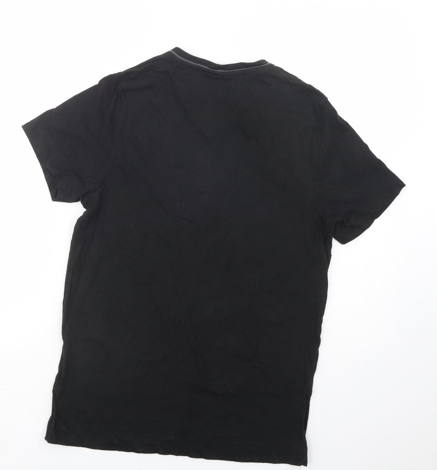 Slazenger Mens Black  Cotton  T-Shirt Size S V-Neck