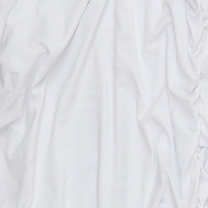 PRETTYLITTLETHING Womens White  Polyester Mini  Size 12  Off the Shoulder Pullover