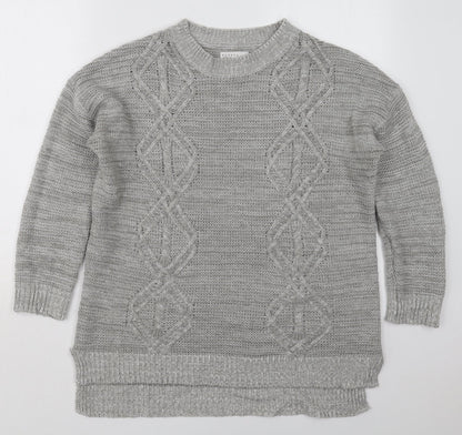 Womens UK Size M Papaya Grey Pullover Jumper