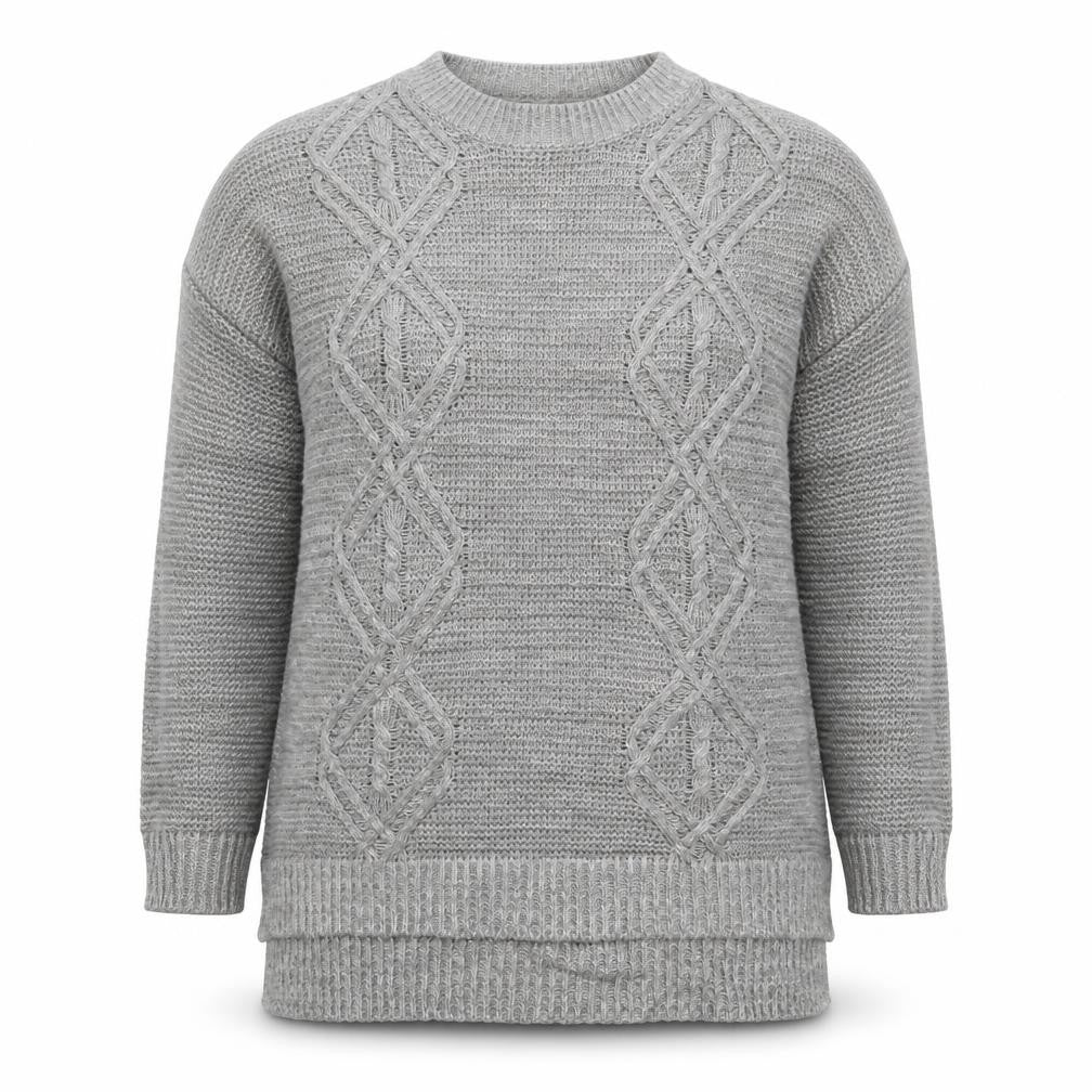 Womens UK Size M Papaya Grey Pullover Jumper