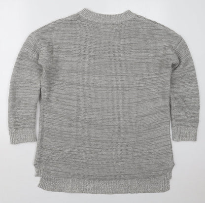 Womens UK Size M Papaya Grey Pullover Jumper