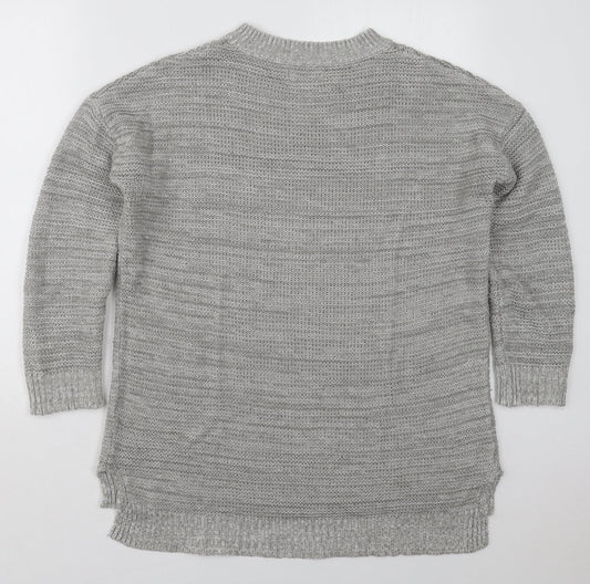 Womens UK Size M Papaya Grey Pullover Jumper