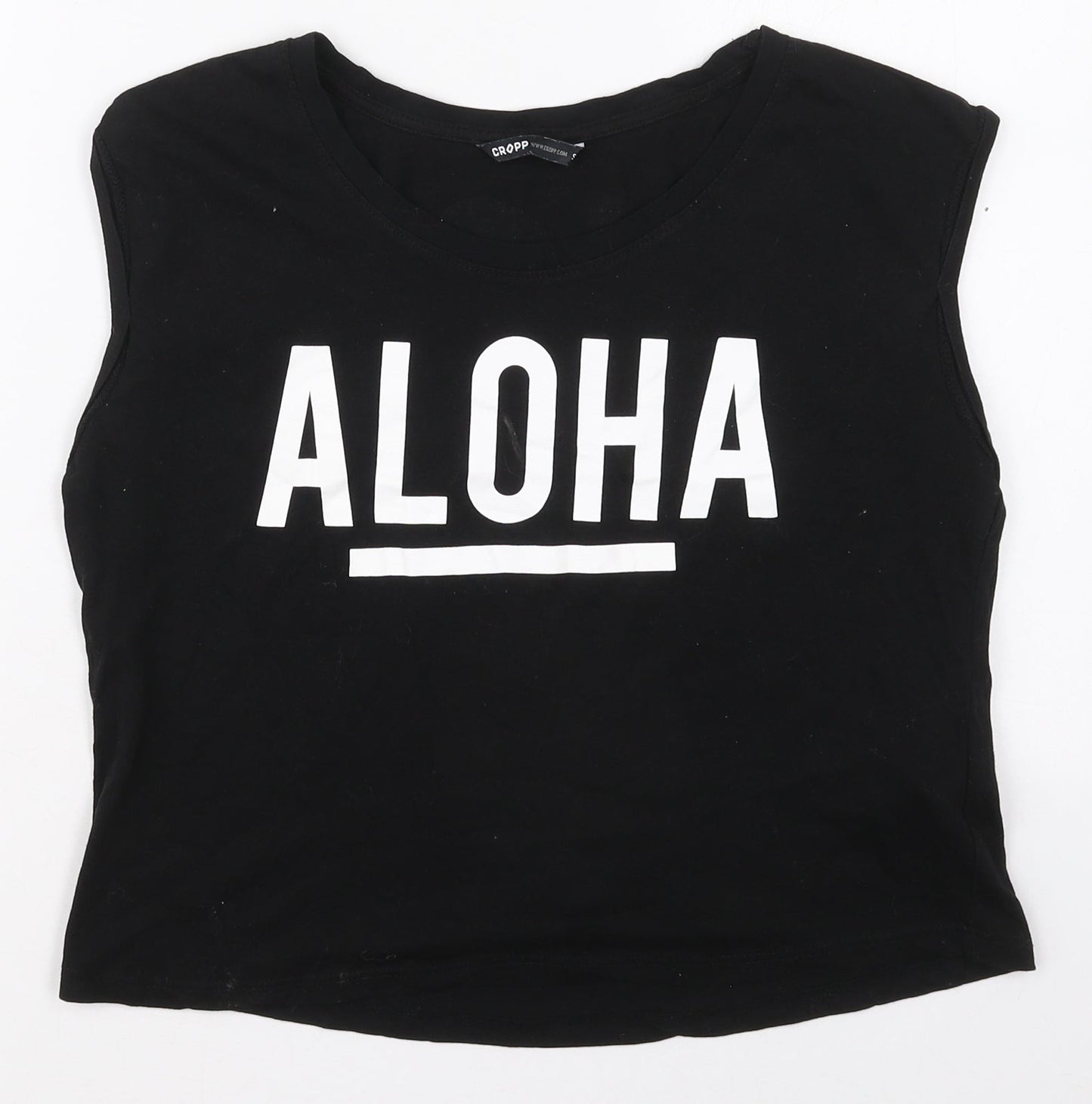 Womens UK Size S Cropp Black Cropped Tank