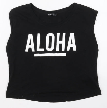 Womens UK Size S Cropp Black Cropped Tank