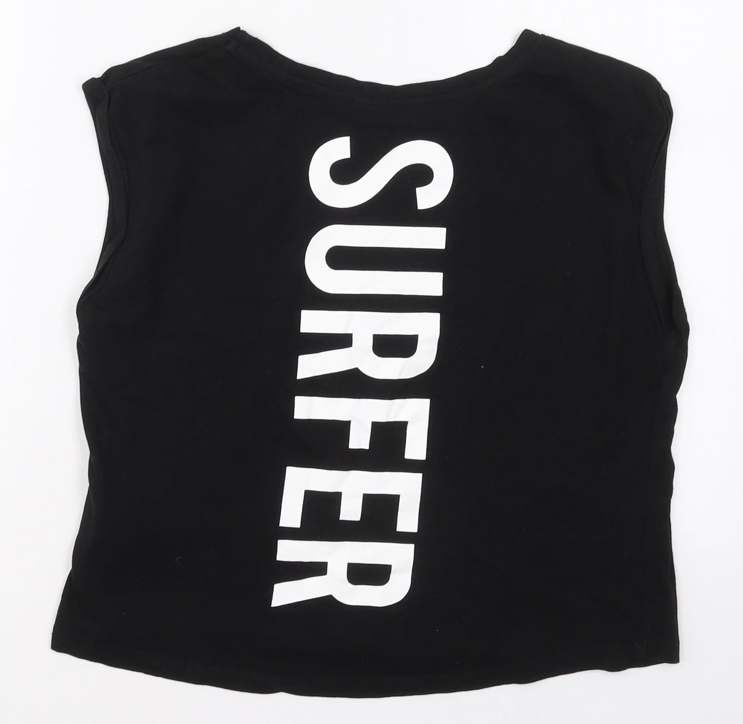 Womens UK Size S Cropp Black Cropped Tank