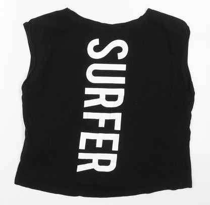 Womens UK Size S Cropp Black Cropped Tank