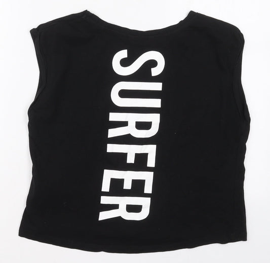 Womens UK Size S Cropp Black Cropped Tank