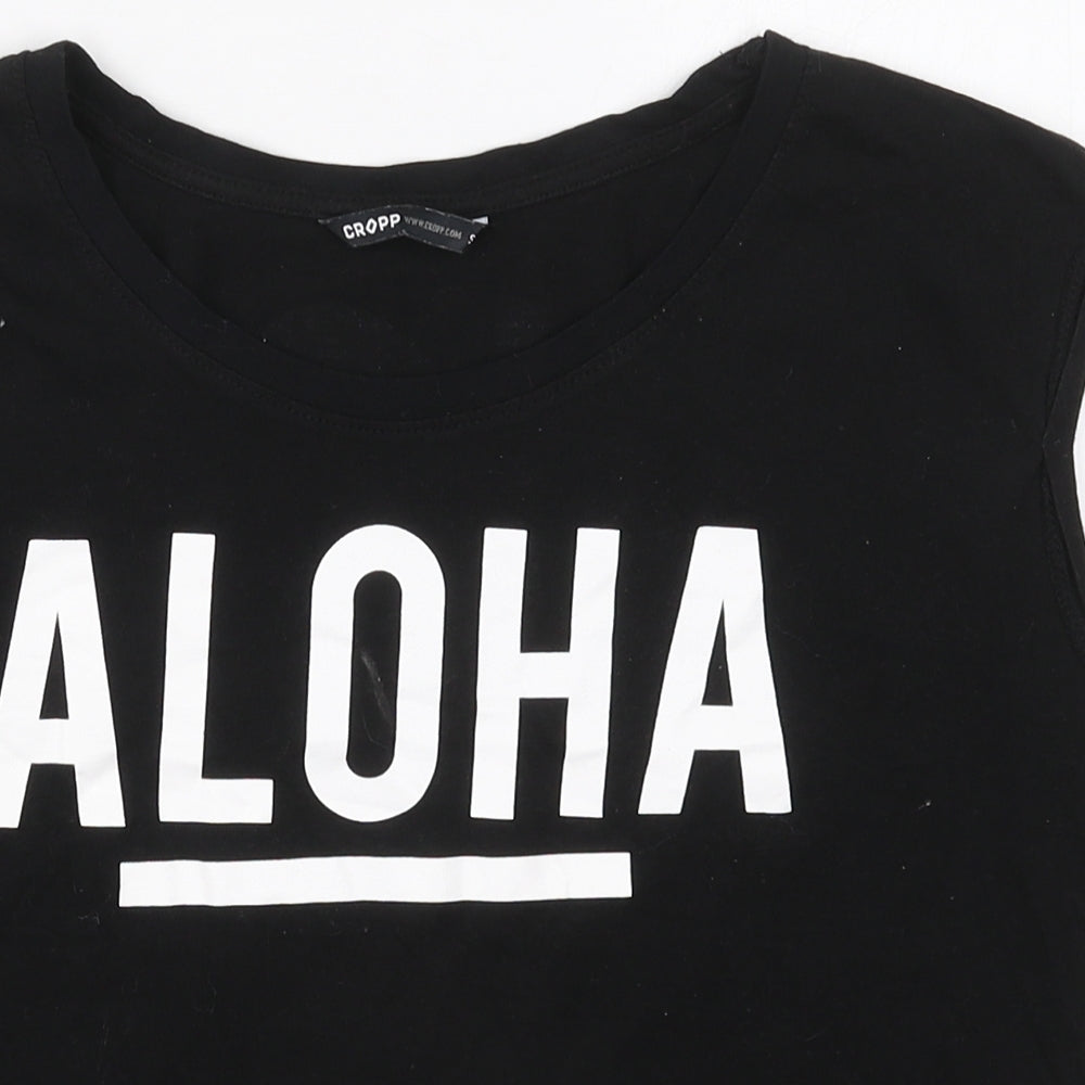 Womens UK Size S Cropp Black Cropped Tank