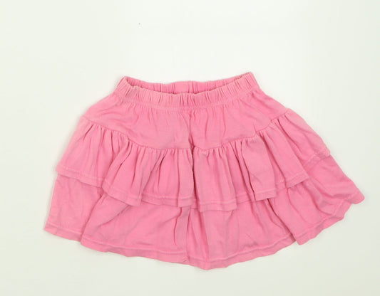 Additional front view of Adams girls’ pink polyester a-line skirt, size 2, years regular pull on