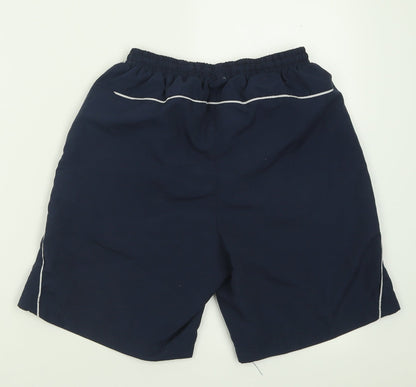 Slazenger Boys Blue  Polyester Sweat Shorts Size 13 Years  Regular Tie