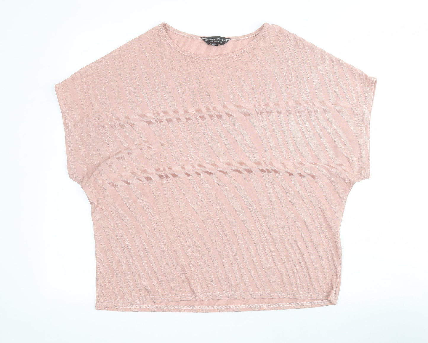 Womens UK Size 16 Dorothy Perkins Pink Basic T-Shirt