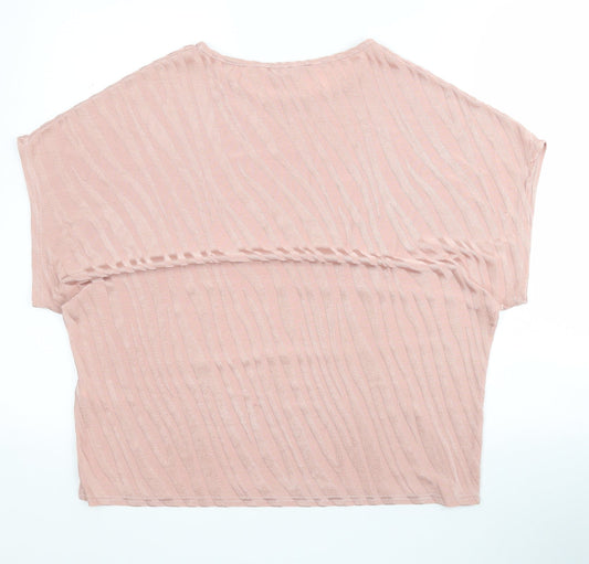 Womens UK Size 16 Dorothy Perkins Pink Basic T-Shirt