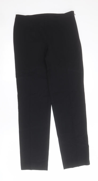 Womens UK Size 10 Artigiano Regular Fit Carrot Black Trousers