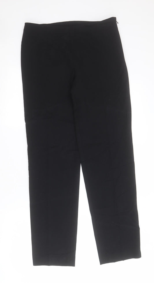 Womens UK Size 10 Artigiano Regular Fit Carrot Black Trousers