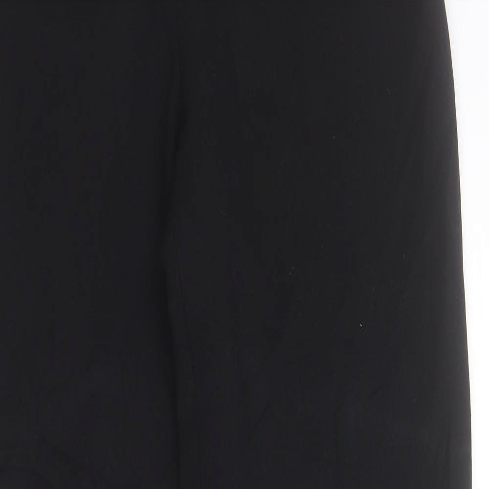 Womens UK Size 10 Artigiano Regular Fit Carrot Black Trousers