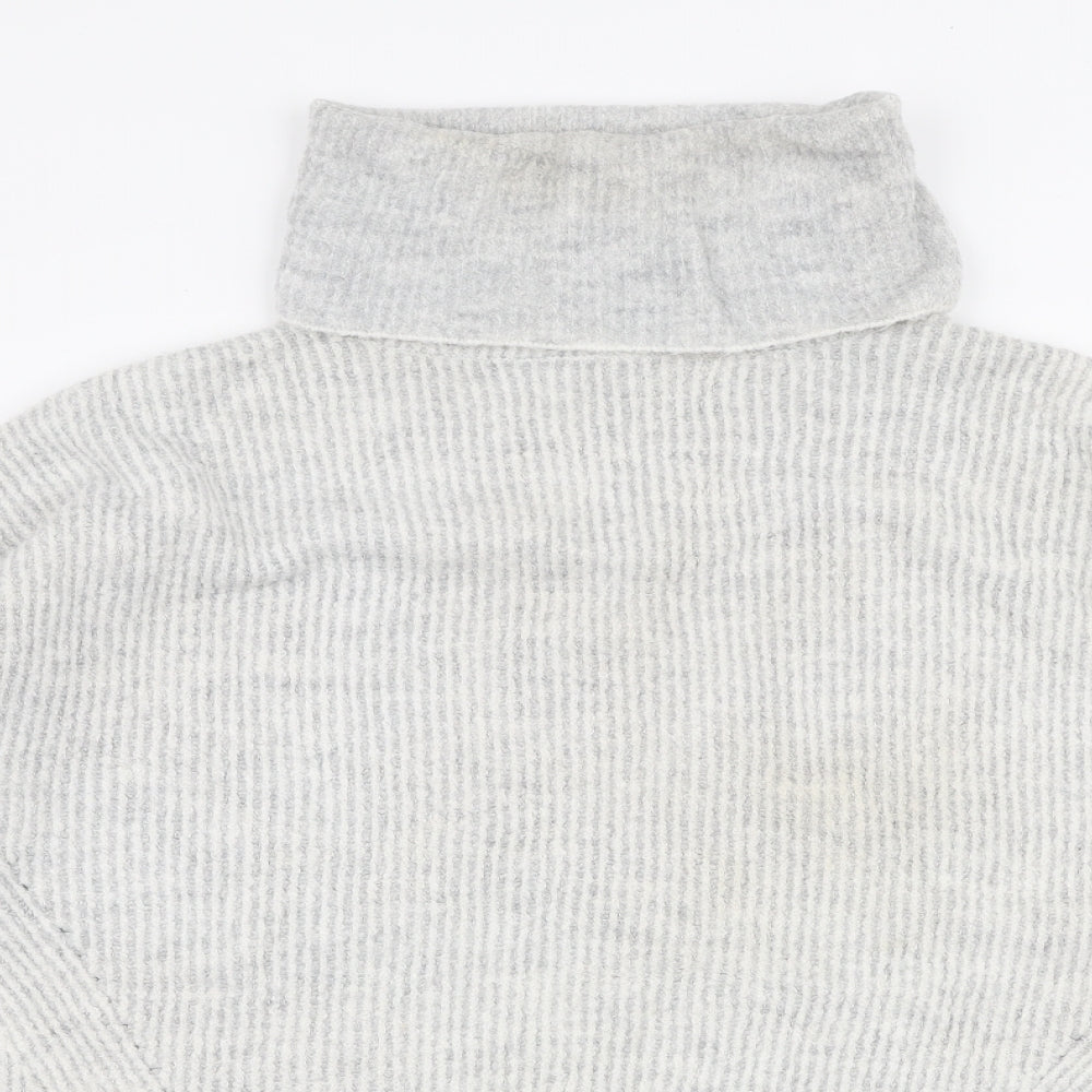 Primark Womens Grey Roll Neck  Acrylic Pullover Jumper Size S