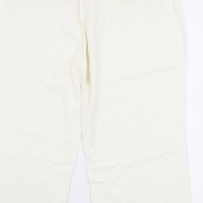 Womens UK Size 20 Casual Comfort Regular Fit  White Trousers