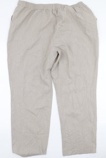 Womens UK Size 20 Marks and Spencer Regular Fit  Beige Trousers