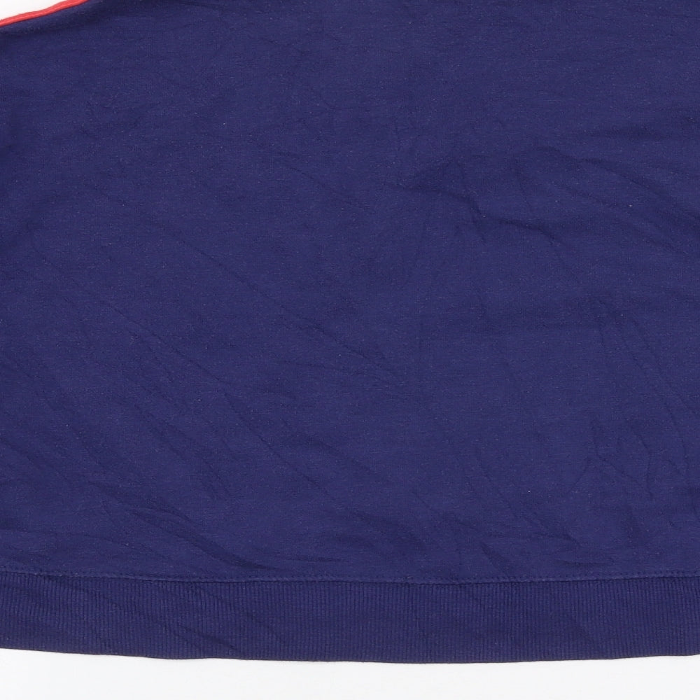 H&M Womens Blue  Cotton Pullover Sweatshirt Size L  Zip