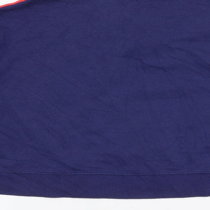 H&M Womens Blue  Cotton Pullover Sweatshirt Size L  Zip