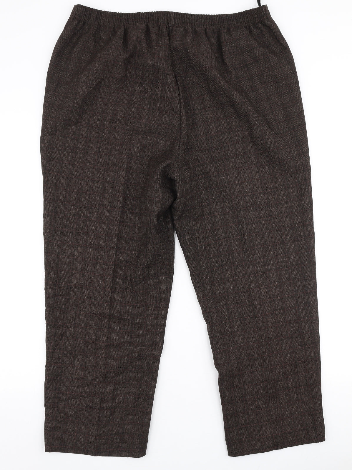 BM Womens Brown  Polyester Trousers  Size 16 L25 in Regular