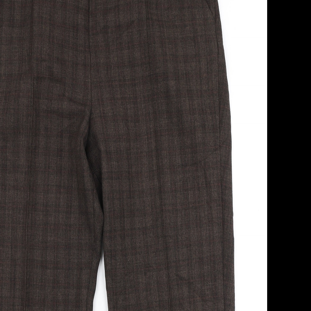 BM Womens Brown  Polyester Trousers  Size 16 L25 in Regular