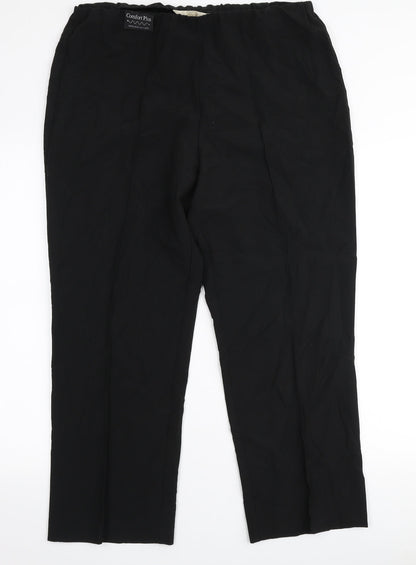 Womens UK Size 16 Vida Vi Regular Fit  Black Trousers