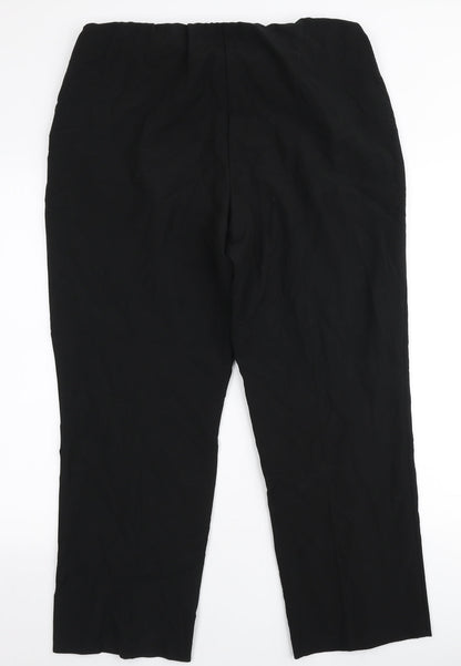 Womens UK Size 16 Vida Vi Regular Fit  Black Trousers