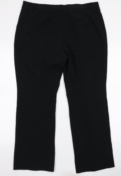 Womens UK Size 16 Marks and Spencer Regular Fit  Black Trousers