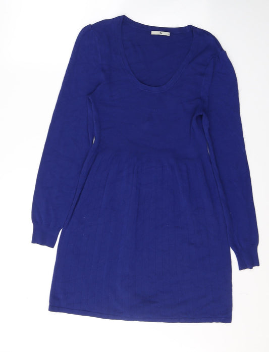 TU Womens Blue  Viscose Fit & Flare  Size 14  Round Neck Pullover